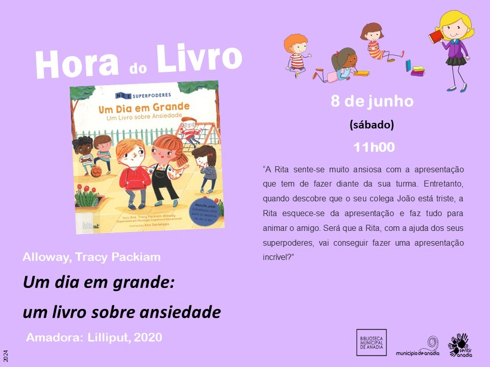 Hora do Livro "Um dia em grande: um livro sobre ansiedade"