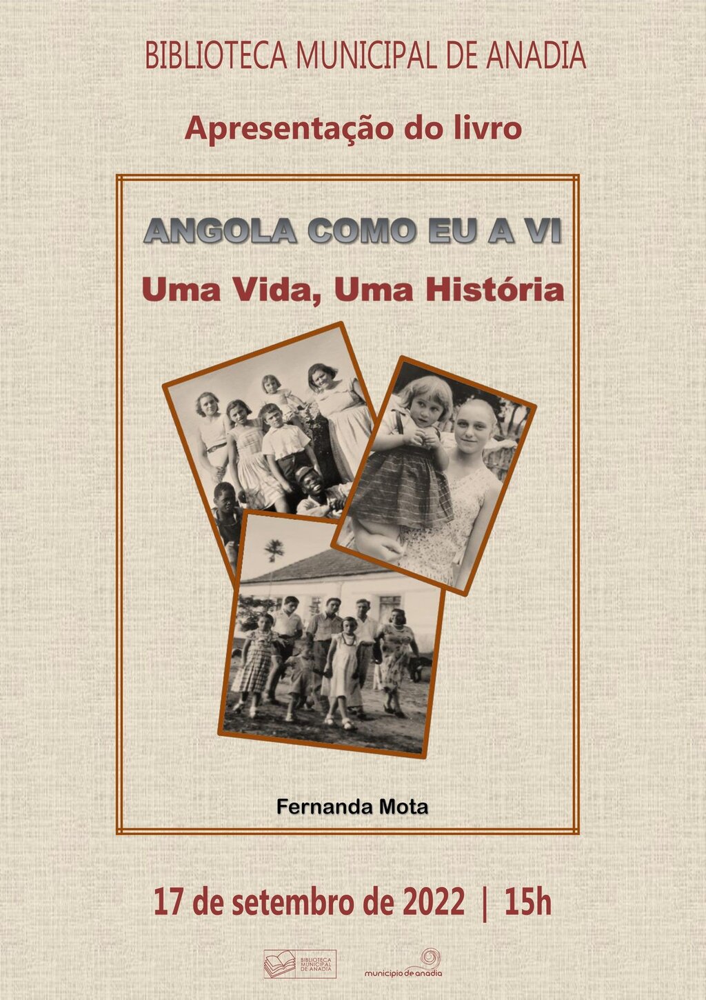 Apresentação do livro "Angola como eu a vi. Uma vida, uma História"