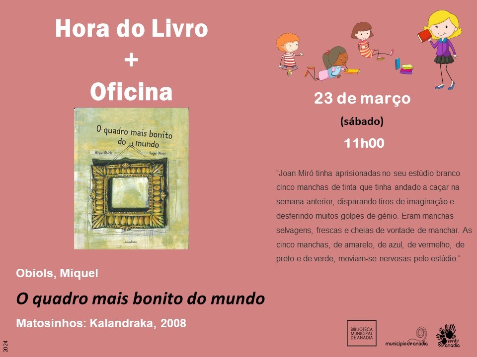 Hora do Livro + Oficina -  “O quadro mais bonito do mundo”