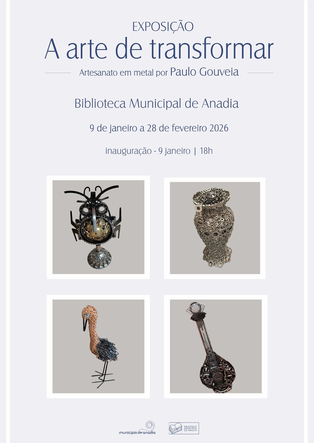 Exposição “A arte de transformar artesanato em metal”