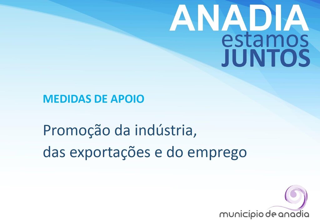 MUNICÍPIO DE ANADIA REFORÇA APOIOS AO TECIDO INDUSTRIAL