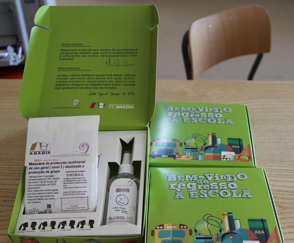 Kits de proteção para Pré-Escolar e 1.º Ciclo