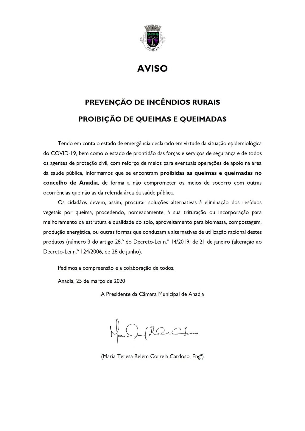 20200325_Covid19_MunAnadia_Proibicao-queimas-e-queimadas_aviso
