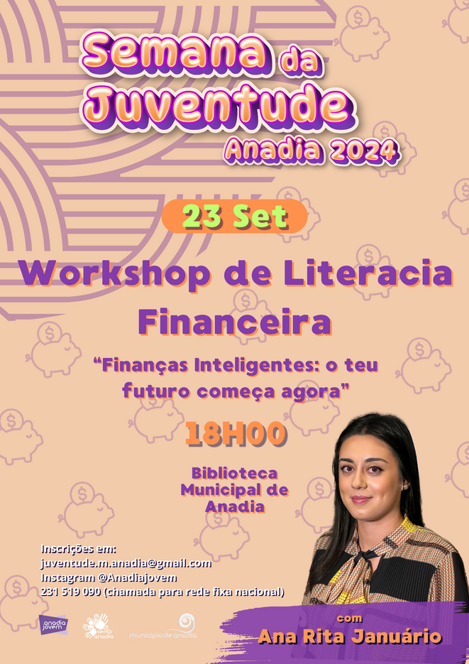 Cartaz Workshop de Literacia Financeira_Formato Facebook